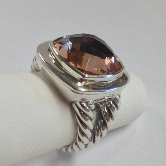 David Yurman Alibion Ring with Morganite - Picture 7 of 8